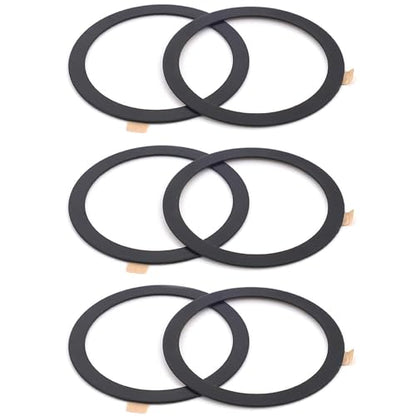 TENOC Universal Metal Ring Sticker, 6Pcs, Black | Compatible with iPhone/Samsung/Android, Magnetic Phone Charger/Mount/Holder Conversion - color: Black-2
