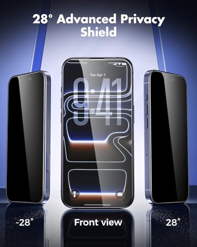 UNBREAKcable Privacy Screen Protector for iPhone 17 Pro 2 Pack - size: iPhone 17 Pro