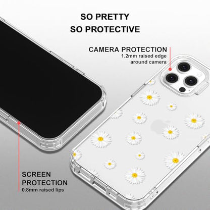 MOSNOVO Case for iPhone 12 & iPhone 12 Pro, [Buffertech 6.6ft Military-Grade Drop Protection] [Anti Peel Off Tech] Clear TPU Bumper Phone Case Cover Design - White Daisy - color: Clear - White Daisy, size: iPhone 12 / iPhone 12 Pro