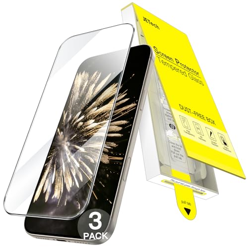 JETech Screen Protector for iPhone 15 Pro Max, 3-Pack - size: iPhone 15 Pro Max
