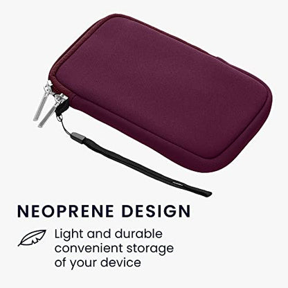 kwmobile Universal Phone Pouch Size L - 6.5" - Neoprene Smartphone Pouch with Zip - Water-Repellent Mobile Phone Case - Sleeve in Berry - color: berry, size: L - 6.5"