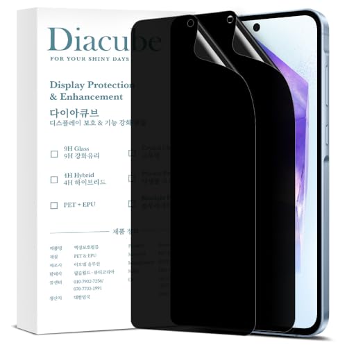 For Samsung Galaxy A55 27° Privacy Screen Protector [2-PACK] 6H Anti-Spy PET Film, Scratch Resistant, Easy Installation w/ Alignment Jig [!] Galaxy A series with optical fingerprint sensors do not support fingerprint unlocking with a privacy film on - siz