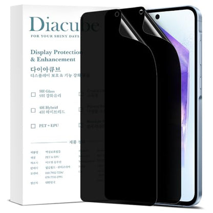For Samsung Galaxy A55 27° Privacy Screen Protector [2-PACK] 6H Anti-Spy PET Film, Scratch Resistant, Easy Installation w/ Alignment Jig [!] Galaxy A series with optical fingerprint sensors do not support fingerprint unlocking with a privacy film on - siz