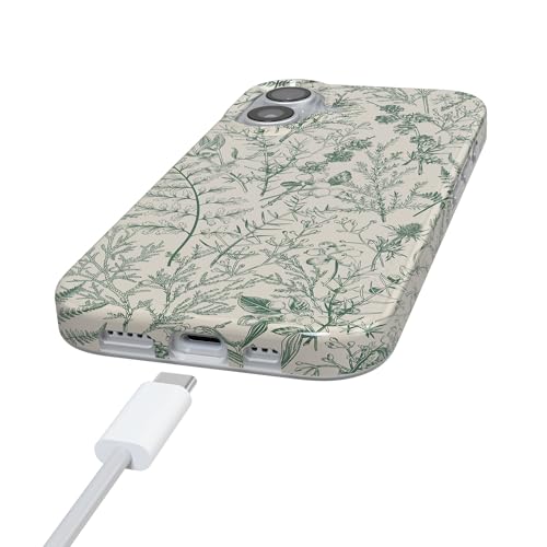 Casely iPhone 17 Case | Green Floral | Sage Garden | Compatible with MagSafe | Classic Ultra Slim Design - color: Sage Garden | Green Floral