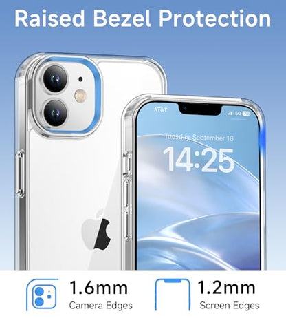 USLAI Case for iPhone 12 and iPhone 12 Pro, Anti-Yellowing, Crystal Clear Back, Shockproof & Military‑Grade Drop Protection - Transparent - color: Clear, size: iPhone 12/12 Pro