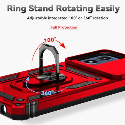 SunStory for Motorola Moto G Play 4G 2024 Case with Kickstand,Red - color: Red