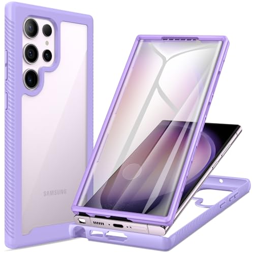 seacosmo Designed for Samsung Galaxy S23 Ultra Case, Full Body Shockproof Cover, with Built-in Screen Protector Slim Fit Protective Case for S23 Ultra 6.8", Purple - color: Purple, size: Samsung Galaxy S23 Ultra