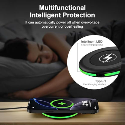 Wireless Charger for Samsung Fast Charging Pad Compatible Samsung Galaxy S26 Ultra/S25 FE/S25 Ultra/S24 FE/S23,2 Pack 15W Wireless Charger Android Charging Mat for Google Pixel 10a 10 Pro XL