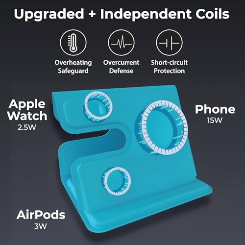 BLACK+DECKER 3 in 1 Charging Station for Apple, (Loch Ness) - color: Loch Ness