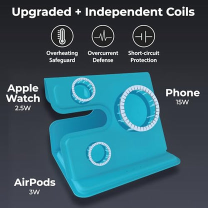 BLACK+DECKER 3 in 1 Charging Station for Apple, (Loch Ness) - color: Loch Ness