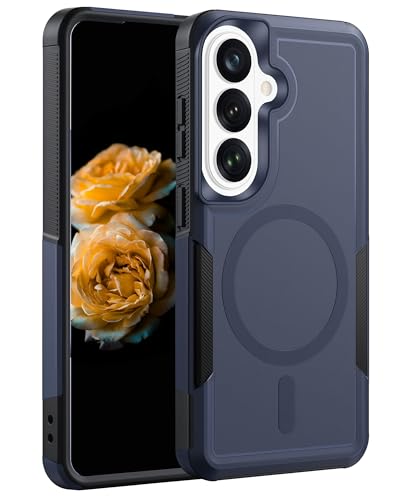Heavy Duty Magnetic Case for Samsung Galaxy A16/A17/A26, Military Grade Dual Layer Shockproof, Compatible with MagSafe, Matte Finish Protection Cover - color: Blue, size: Galaxy A17/A16/A26 6.7 Inch