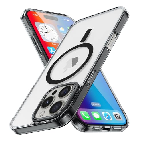 Case for iPhone 16 Pro Max Clear Compatible with MagSafe [Anti Yellowing] Military Grade Protection TPU Bumper Shockproof Transparent Rugged Phone Case for iPhone 16 Pro Max 6.9" Black BC - color: Black, size: iPhone 16 Pro Max 6.9"