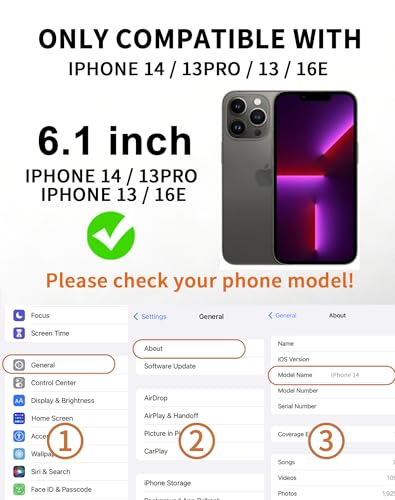2Pack 360 Privacy Screen Protector for iPhone 17E/16E/14/13 Pro/13 Anti-Spy - size: iPhone14/13Pro/13/16E/17E 6.1inch