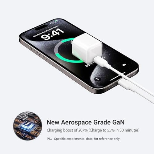 33W USB C Charger, GaN Type C Charger Block, Fast Charging for iPhone 17/16/15/14/13/12/11 Series, Galaxy S26/S25/24,Google Pixel and More Android Device