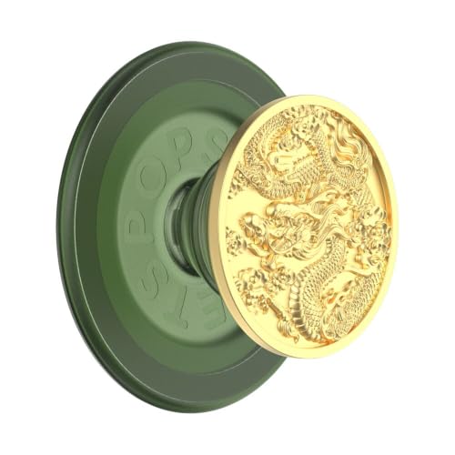 PopSockets Phone Grip for MagSafe, Magnetic Holder- Enamel Dragon - color: Enamel Dragon, style: MagSafe