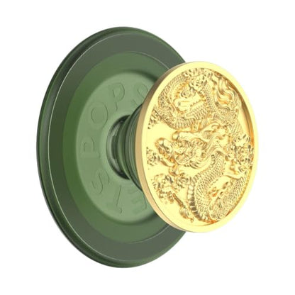 PopSockets Phone Grip for MagSafe, Magnetic Holder- Enamel Dragon - color: Enamel Dragon, style: MagSafe