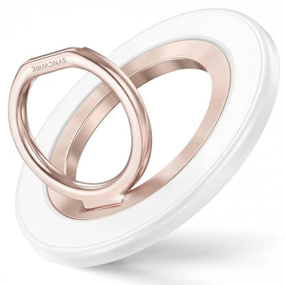 SYNCWIRE for MagSafe Phone Grip, Magnetic Phone Ring Holder - color: Pearl White