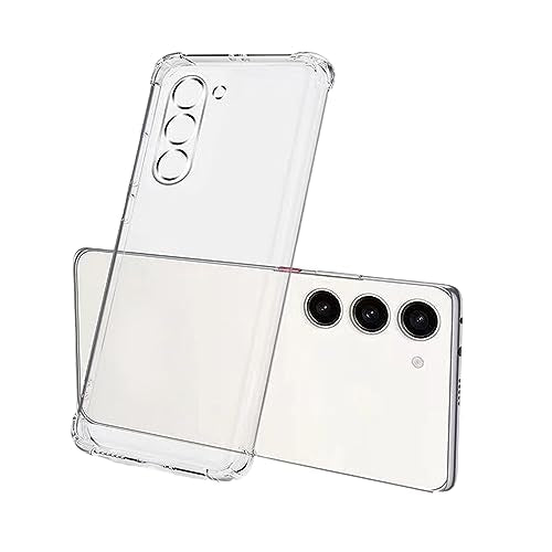 1PC Clear Soft TPU Silicone Case for Samsung Galaxy S23 Plus | Clear Flexible Back Cover Made of Soft TPU/Silicone Rubber with Precise Rear Camera Cutouts - color: S23 Plus