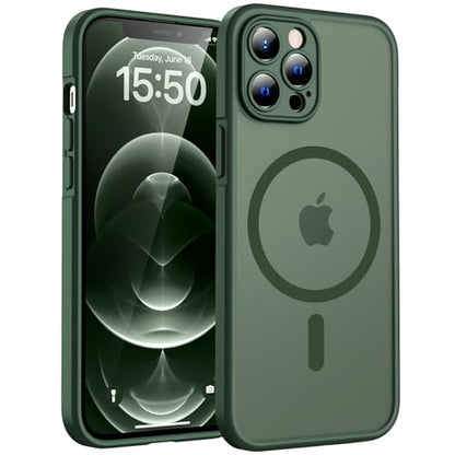 TOCOL for iPhone 12 Pro Max Case, Compatible with MagSafe, Alpine Green - color: Alpine Green, size: Iphone 12 Pro Max