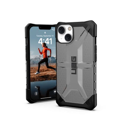 URBAN ARMOR GEAR UAG Designed for iPhone 14 Case Grey Ash 6.1" Plasma Lightweight Slim Shockproof Transparent Protective Cover Compatible with Wireless Charging - color: Plasma - Ash