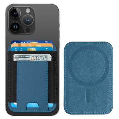 Upgraded for Magsafe Wallet, 7 Card Holder, RFID Blocking, Strongest Magnet | Magnetic Wallet for iPhone 17/16/15/14/13/12 Series, Magnetic Card Holder, 2 Card Slots, Vegan Leather, Dark Blue Green - color: Dark Blue Green-Upgraded