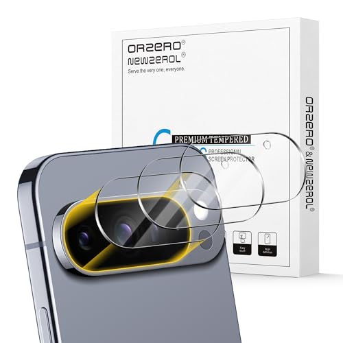 Orzero (3 Pack Camera Lens Protector Compatible for Google Pixel 10 Pro (Not for XL Model), Protector de Cámera Case Friendly Tempered Glass 9H High Definition Microphone Cutout Anti-Scratch - size: 6.3 inches