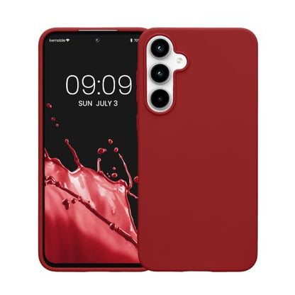 kwmobile Case Compatible with Samsung Galaxy A55 5G Case - Soft Slim Protective TPU Silicone Cover - Rhubarb Red - color: Rhubarb Red, size: Galaxy A55 5G