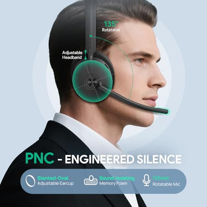Yealink WH68 Wireless Headsets with 6 Mics for Work Active Noise Cancelling - style: WH68 UC