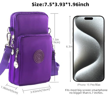 JANKS Small Crossbody Bags for Women Mini Cell Phone Purses Handbag Shoulder Bag - color: 010 Purple