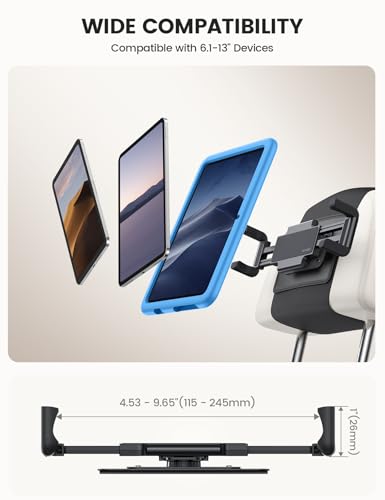 Lamicall 2 Pack Tablet Holder for Car Headrest, Thick Case Friendly - size: 2 Pack