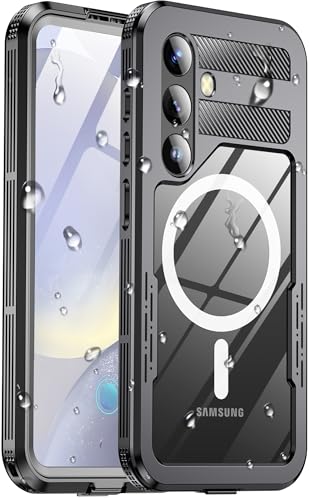 for Samsung Galaxy S24 Waterproof Case, [Fit for Magsafe] [IP68 Water Proof] [Built-in Screen Protector], Magnetic Heavy Duty Military Grade Rugged Phone Case for S 24 6.2", Black - color: Black, size: Samsung Galaxy S24