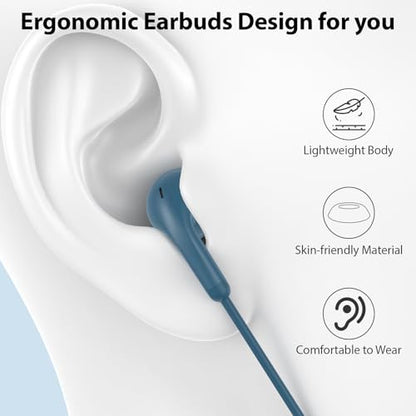 USB C Earbuds Headphones for iPad 10th Gen for iPhone Duo 18 Pro 17 15 Blue - color: Lake Blue