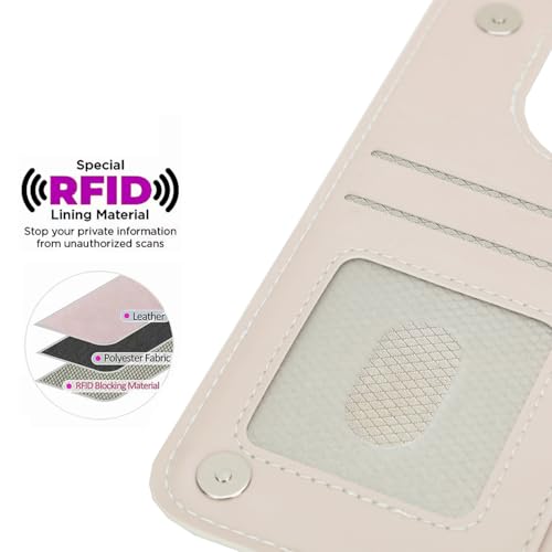uCOLOR for iPhone 13/14 Wallet Case with Card Holder Pastel Check Vibes | Compatible with MagSafe,Folio Flip PU Leather Magnetic RFID,with Camera Lens Protector - color: Pastel Check Vibes
