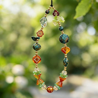 Cute Beaded Camera Wrist Strap for Phone, Digital Camera Charm Lanyard, Pearl Beaded Chain for Bag Keychain Gift - color: Green Stone