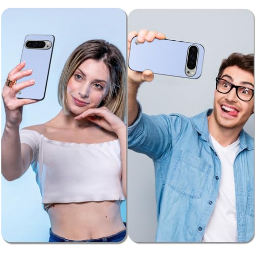 Case for Google Pixel 9 / Google Pixel 9 Pro, Anti-Fingerprint Faux Leather Back + Soft TPU Shockproof Durable Edges, Anti-Scratch Slim Fit Camera Protective Cover Phone Case (Gray) - color: Gray, size: Google Pixel 9/9 Pro