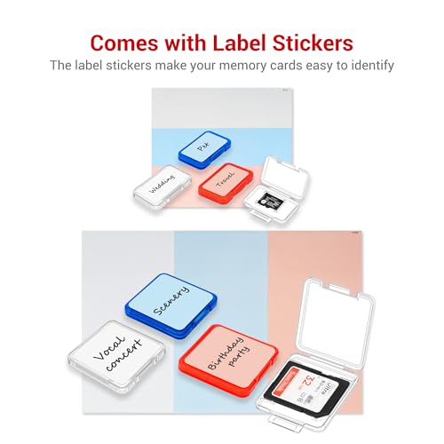 EVA PU Memory Card Case with 24 SD & 24 TF Clear Plastic Memory Card Holder - size: for 24 SD & 24 TF
