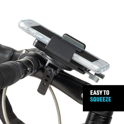 Nite Ize Squeeze Rotating Smartphone Bar Mount, Universal Bike Phone Holder For Bar or Stem, Compatible With MagSafe iPhone 12 Pro Max/Mini/Galaxy/Edge/Google Pixel and more