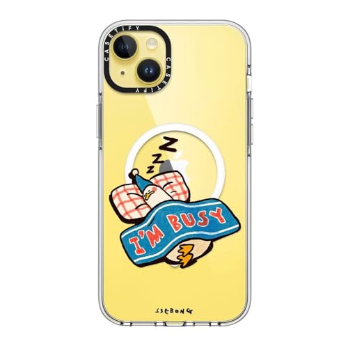 CASETiFY for iPhone 14 Plus Case - Impact Clear Compatible with MagSafe | Not Yellowing | 6.6 ft. 3X Military Grade Drop Protection | I'm so busy | Clear - color: I'm so busy, size: Iphone 14 Plus (6.7")