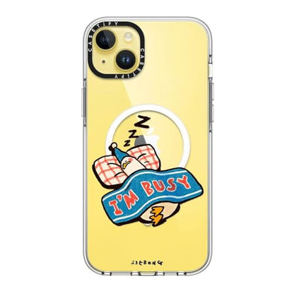 CASETiFY for iPhone 14 Plus Case - Impact Clear Compatible with MagSafe | Not Yellowing | 6.6 ft. 3X Military Grade Drop Protection | I'm so busy | Clear - color: I'm so busy, size: Iphone 14 Plus (6.7")