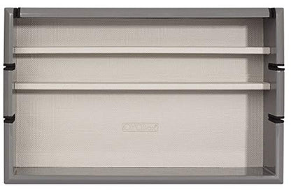 OYOBox Tech Tray Luxury Personal Electronics Organizer, Designer Lacquered Wood Stand Display Stores + Charges Multiple Devices Including: Tablets, iPhone + iPad and Smart Watches, Royal Grey
