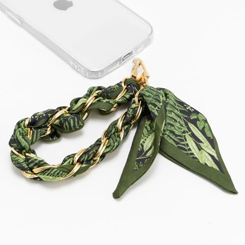 ZOOEASS Phone Wrist Lanyard Gold Metal Scarf Phone Charm Strap with Tether Tab Women Phone Chain Accessories for Handbags - color: Style 6