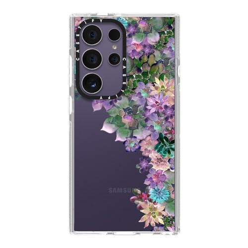 CASETiFY for Galaxy S24 Ultra Case - Impact Clear | Not Yellowing | 6.6 ft. Drop Protection | MY SUCCULENT GARDEN | Clear - color: MY SUCCULENT GARDEN, size: Galaxy S24 Ultra
