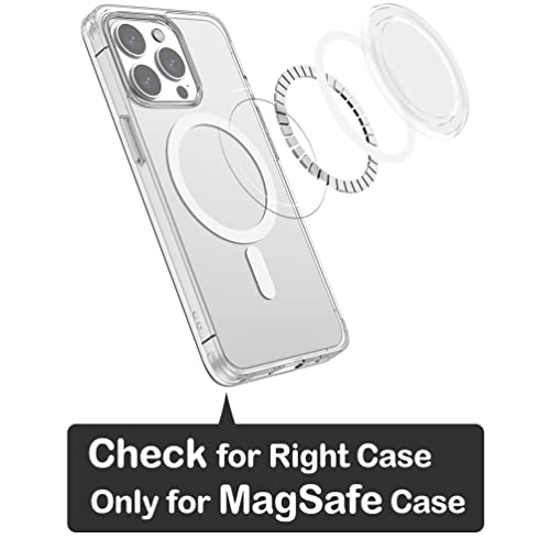 metisinno Magnetic Base Compatible with PopSocket Phone Grips and iPhone MagSafe Cases, Clear and White - color: Clear