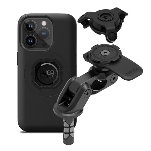 Quad Lock Motorcycle Fork Stem Mount PRO Kit with Vibration Dampener and MAG Phone Case for iPhone 14 Pro - size: iPhone 14 Pro