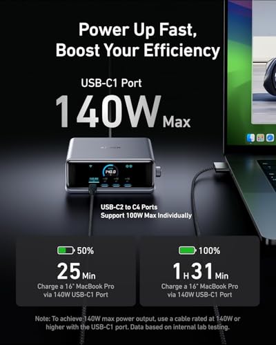 Anker Prime Charging Station, 250W 6-Port GaN USB C Charger