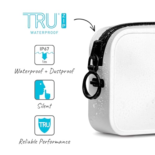 Booe Waterproof Belt Bag - Waterproof Fanny Pack - Sail White | 100% Waterproof Bag, IP67 Submersible, Airtight TRU Zip, Floats, Fits All Phones, Touchscreen-Friendly, Crossbody/Waist Pack - color: Sail White