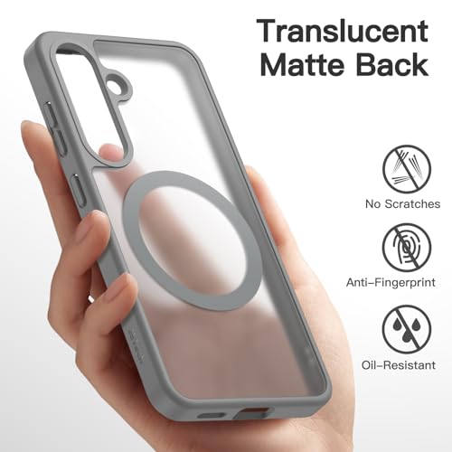 JETech Magnetic Case for Samsung Galaxy S25, Silver Shadow - color: Silver Shadow, size: Galaxy S25