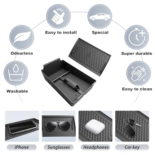 SKTU 2Pack for 2025-2027 Nissan Murano Center Console Organizer Durable - color: 2025-2027 Murano Mat&Center Console Organizer