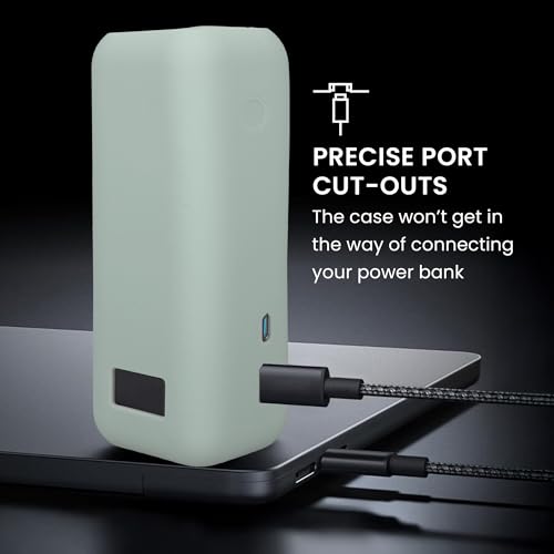 kwmobile Case Compatible with Anker Power Bank 25000mAh (A1695H11) - Portable Powerbank Cover - External Battery Charger Bag, Shockproof - Pastel Green - color: pastel green