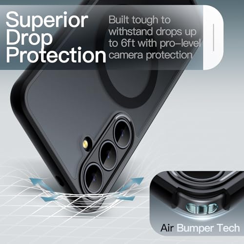 JETech Magnetic Case for Samsung Galaxy S25 FE, Black - color: Black, size: Galaxy S25 FE